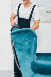 Dirty sofa upholstery in Las Vegas, NV showing health risks before cleaning by Love Your Carpet